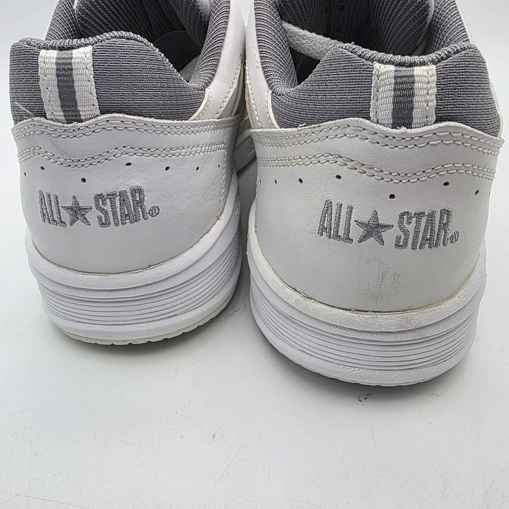 Retro Converse Mens Sneakers 8.5  Court Low White Gray Shoes 80s 90s - Picture 7 of 16